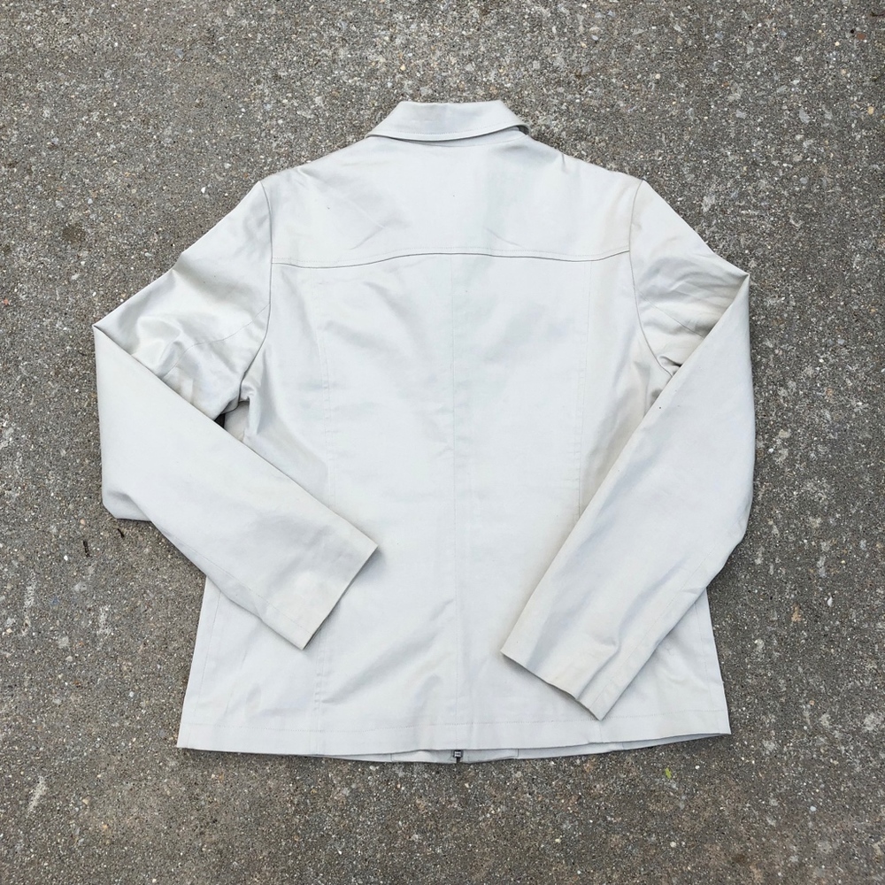 Gap Khaki Canvas Front Zip Jacket Size M - Picture 3 of 3